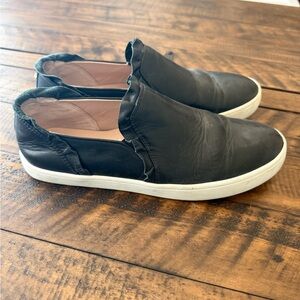 Kate Spade New York Black Leather Slip-On Sneakers Size 9